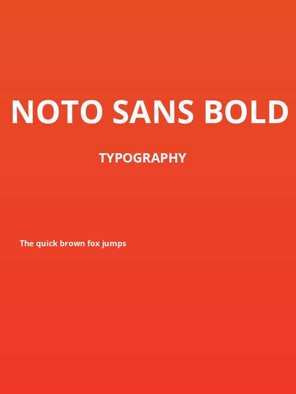 Noto Sans Bold Poster