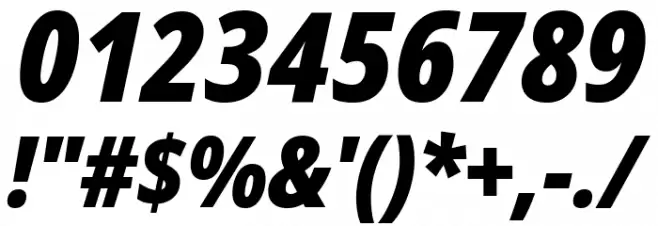 Noto Sans Condensed Black Italic Font OTHER CHARS