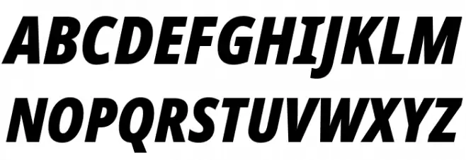 Noto Sans Condensed Black Italic Fonte MAIÚSCULAS