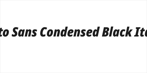 Noto Sans Condensed Black Italic Logo