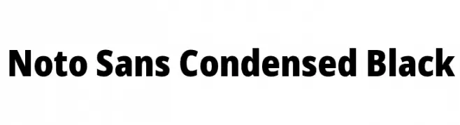 Noto Sans Condensed Black  フリーフォントのダウンロード