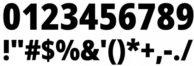 Noto Sans Condensed Black Font OTHER CHARS