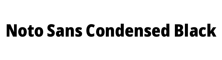 Noto Sans Condensed Black 