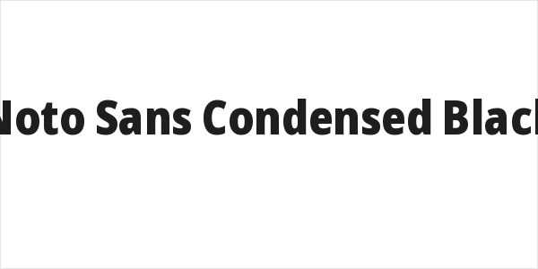 Noto Sans Condensed Black Logo