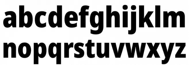 Noto Sans Condensed Black 字体 小写