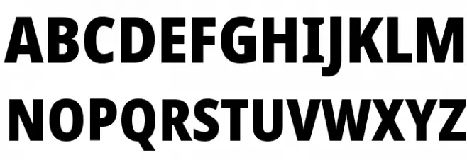 Noto Sans Condensed Black フォント 大文字