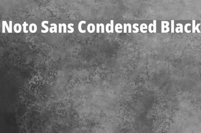 Noto Sans Condensed Black Font examples