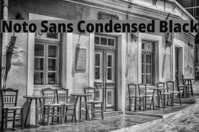 Noto Sans Condensed Black Font examples