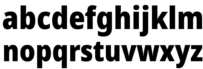 Noto Sans Condensed Black Font LOWERCASE