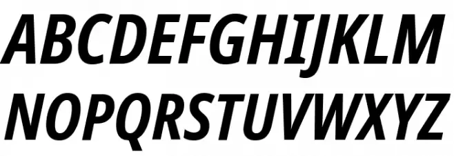 Noto Sans Condensed Bold Italic Шрифта ВЕРХНИЙ