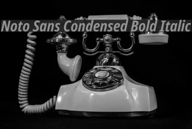 Noto Sans Condensed Bold Italic Font examples