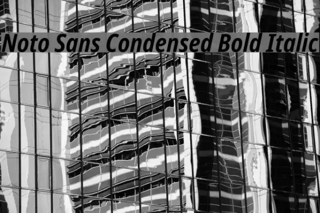 Noto Sans Condensed Bold Italic Font examples