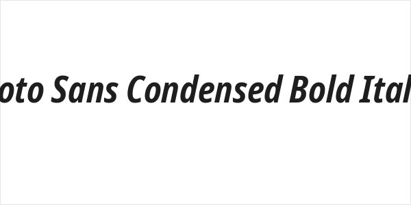 Noto Sans Condensed Bold Italic Logo