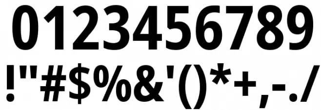 Noto Sans Condensed Bold Font OTHER CHARS