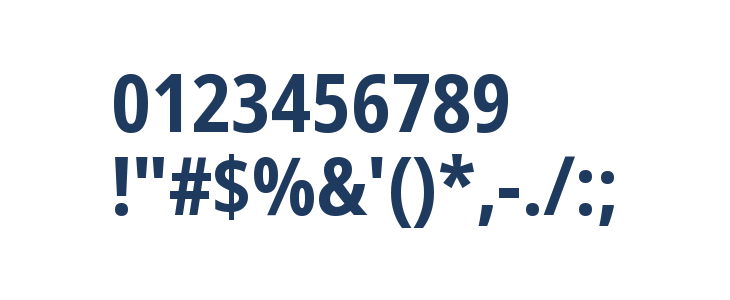 Noto Sans Condensed Bold Other Characters