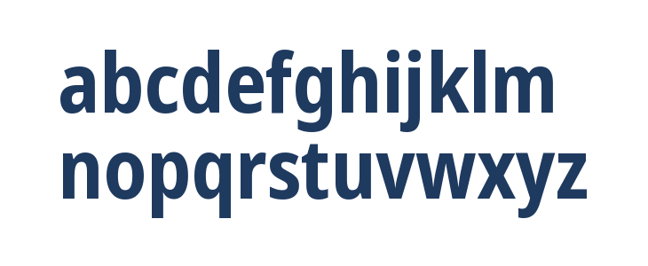 Noto Sans Condensed Bold Lowercase