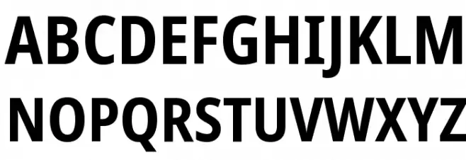 Noto Sans Condensed Bold Schriftart Groß