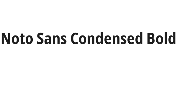 Noto Sans Condensed Bold Logo