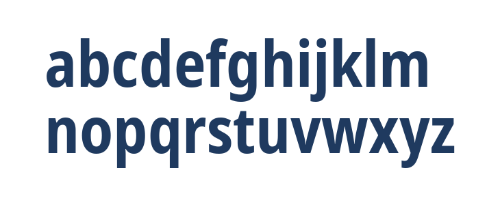 Noto Sans Condensed Bold Lowercase