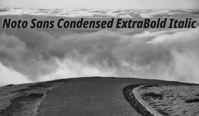 Noto Sans Condensed ExtraBold Italic Font examples