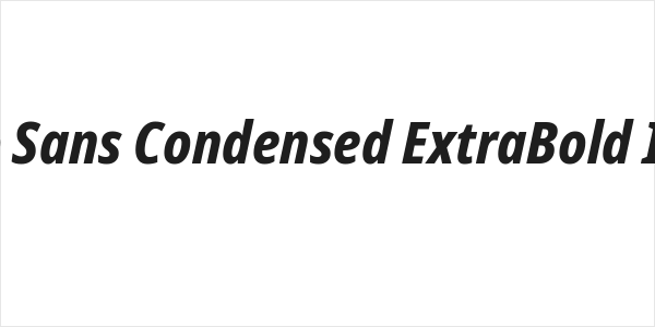 Noto Sans Condensed ExtraBold Italic Logo