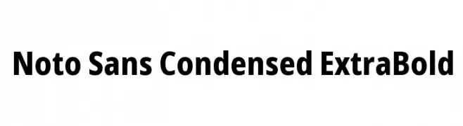Noto Sans Condensed ExtraBold  नि: शुल्क फ़ॉन्ट्स डाउनलोड