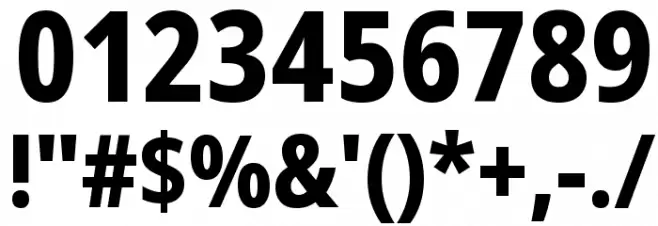 Noto Sans Condensed ExtraBold Font OTHER CHARS