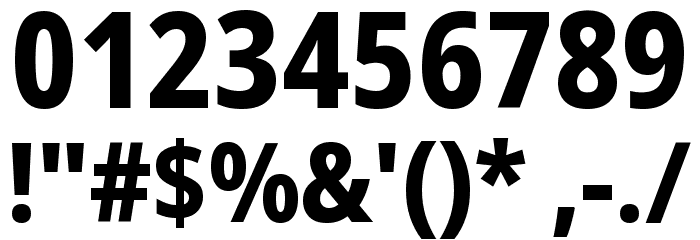Noto Sans Condensed ExtraBold Font OTHER CHARS