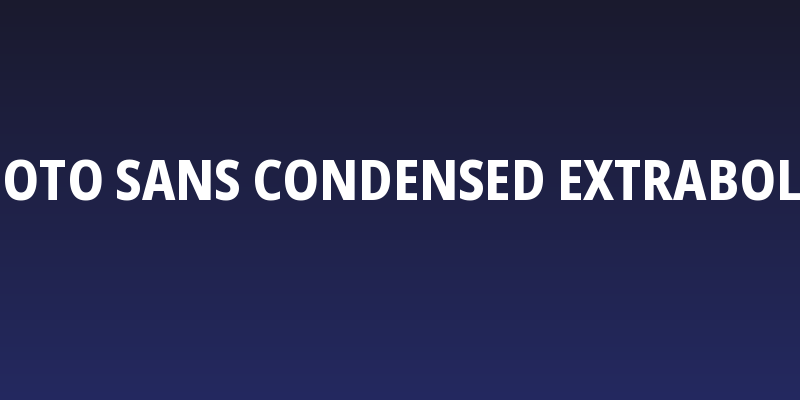 Noto Sans Condensed ExtraBold Social Header