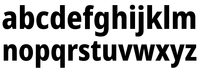 Noto Sans Condensed ExtraBold Font LOWERCASE