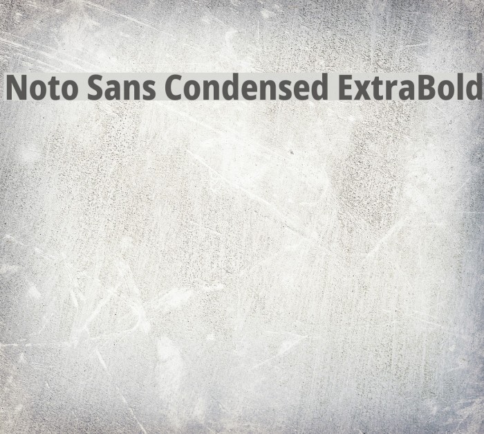 Noto Sans Condensed ExtraBold Font examples