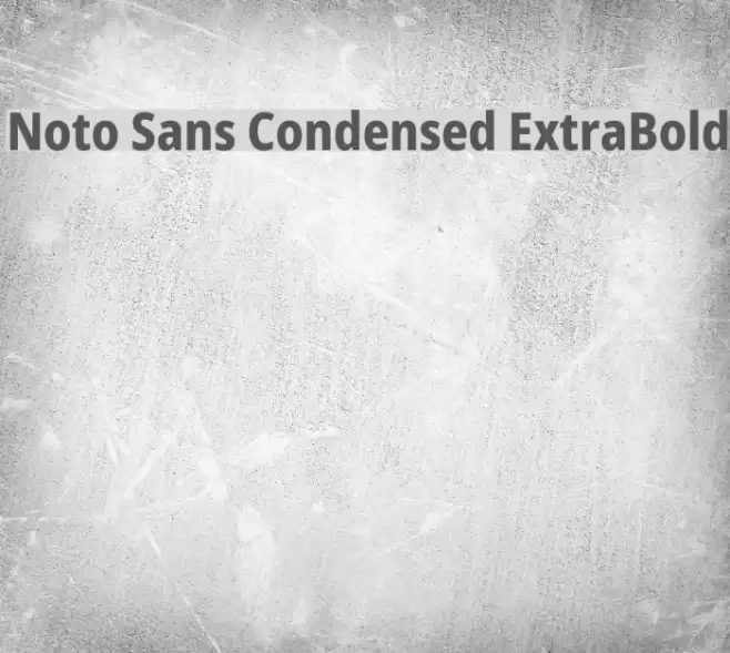 Noto Sans Condensed ExtraBold Font examples