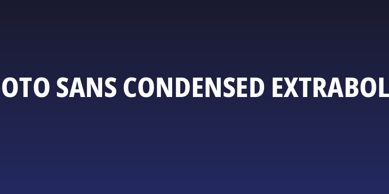 Noto Sans Condensed ExtraBold Social Header