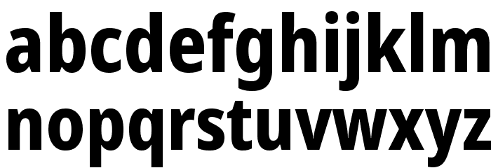 Noto Sans Condensed ExtraBold Font LOWERCASE
