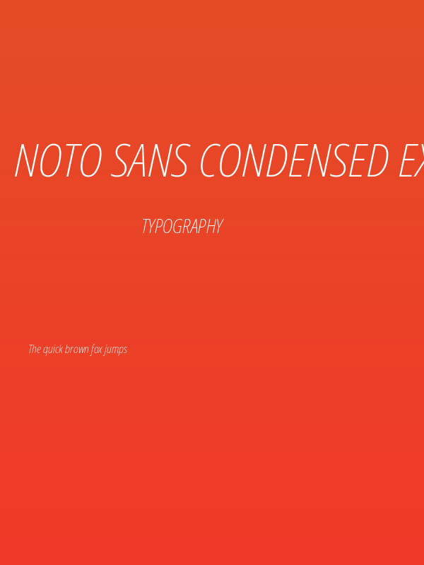 Noto Sans Condensed ExtraLight Italic Poster
