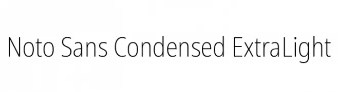 Noto Sans Condensed ExtraLight  font caratteri gratis