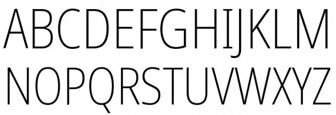 Noto Sans Condensed ExtraLight Polices MAJUSCULES