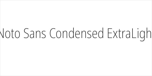 Noto Sans Condensed ExtraLight Logo