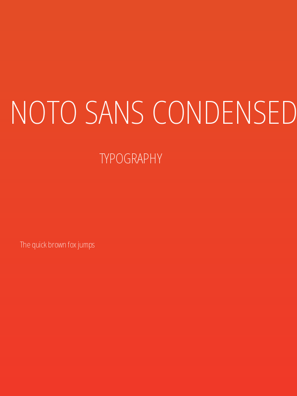 Noto Sans Condensed ExtraLight Poster