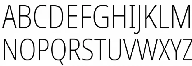 Noto Sans Condensed ExtraLight Fonte MAIÚSCULAS