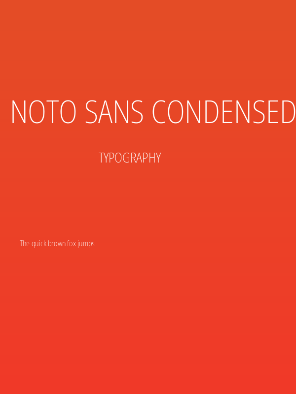 Noto Sans Condensed ExtraLight Poster