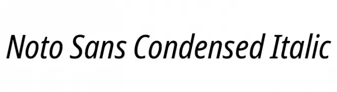 Noto Sans Condensed Italic  تنزيل الخطوط