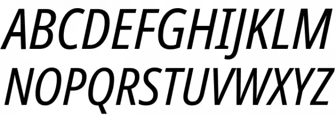 Noto Sans Condensed Italic Polices MAJUSCULES