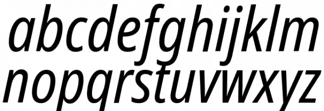 Noto Sans Condensed Italic Fuentes MINÚSCULAS