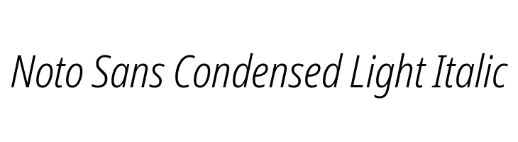 Noto Sans Condensed Light Italic  Fuentes Gratis Descargar
