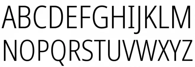 Noto Sans Condensed Light Polices MAJUSCULES