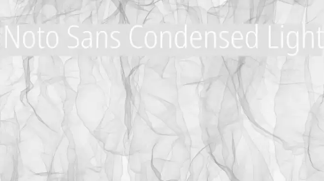 Noto Sans Condensed Light Font examples