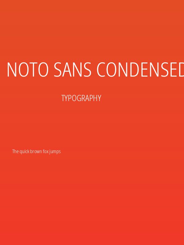 Noto Sans Condensed Light Poster