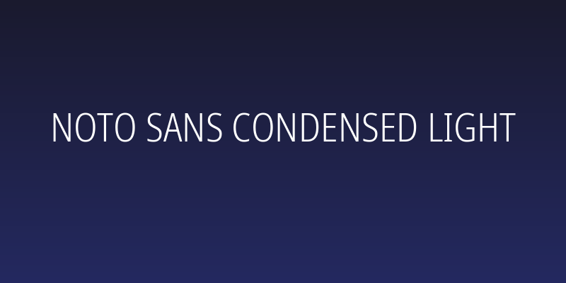 Noto Sans Condensed Light Social Header