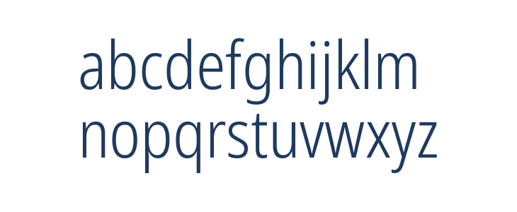 Noto Sans Condensed Light Lowercase
